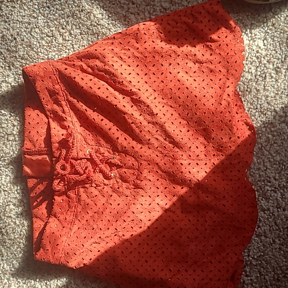 Girl's burnt orange skirt